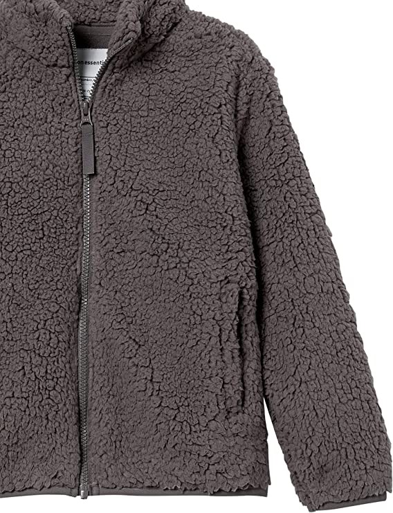 Essentials Girls' Sherpa Fleece Full-Zip Jacket Girls' Sherpa Fleece Full-Zip Jacket