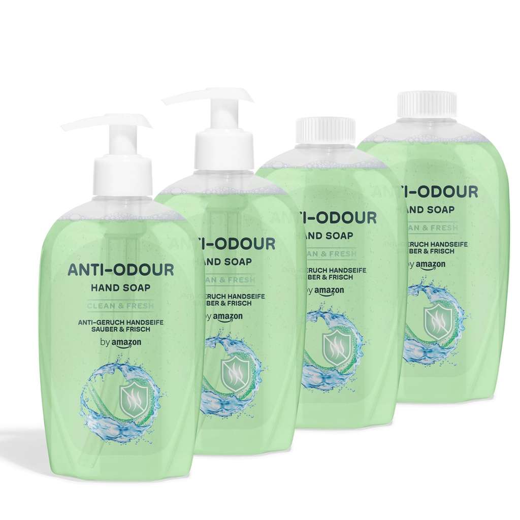 by Amazon Anti-Odour Hand Soap, 4 x 500ml (£3.56/£3.19 with S&S)