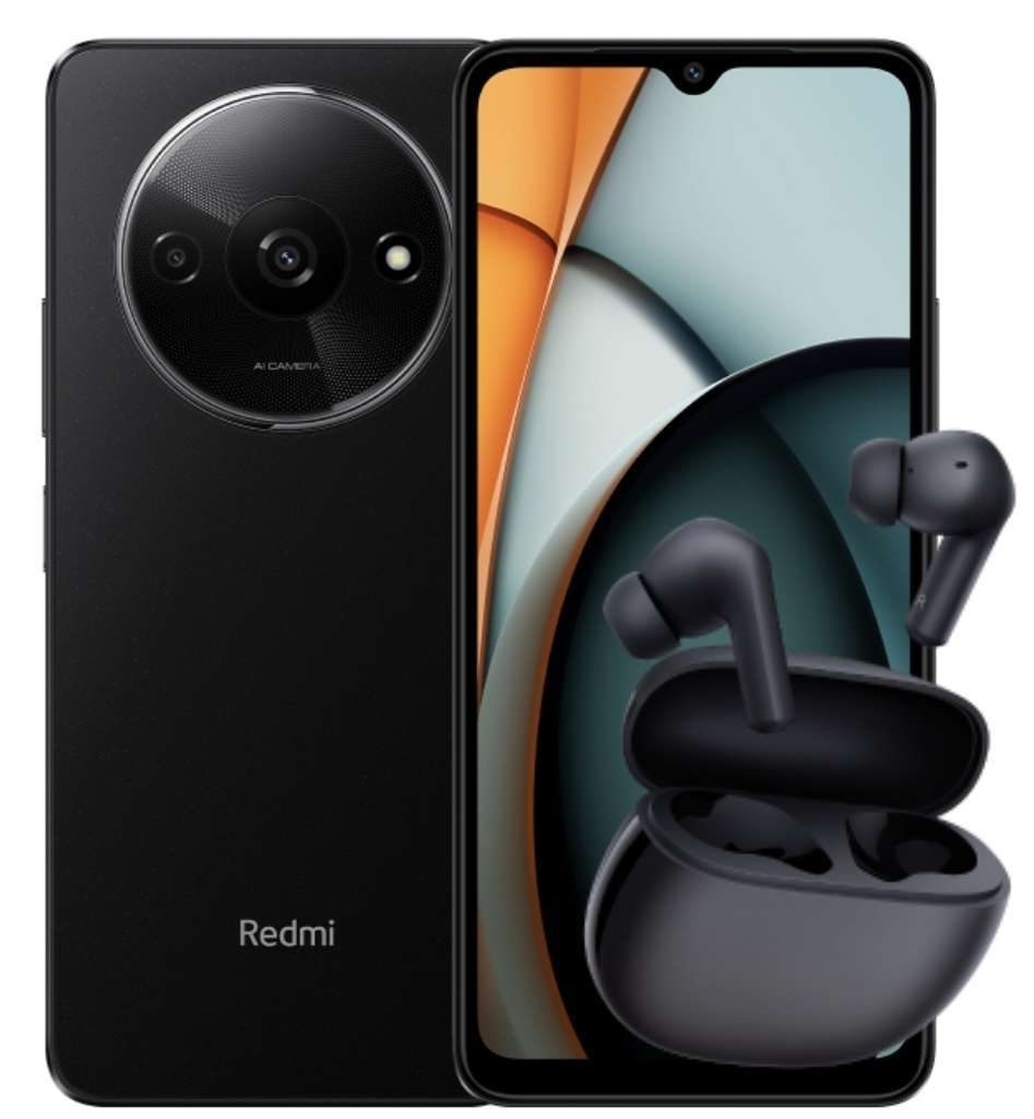 Xiaomi Redmi A3 64GB 3GB Midnight Black Smartphone + Buds 4 Active - w/code (Selected Accounts)
