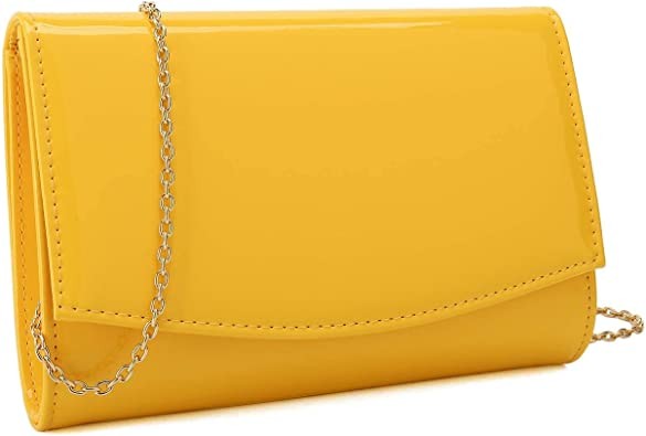 Charming Tailor Patent Leather Flap Clutch Classic Elegant Evening Bag Fashion Dress Wallet